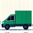 Stylized delivery truck icon